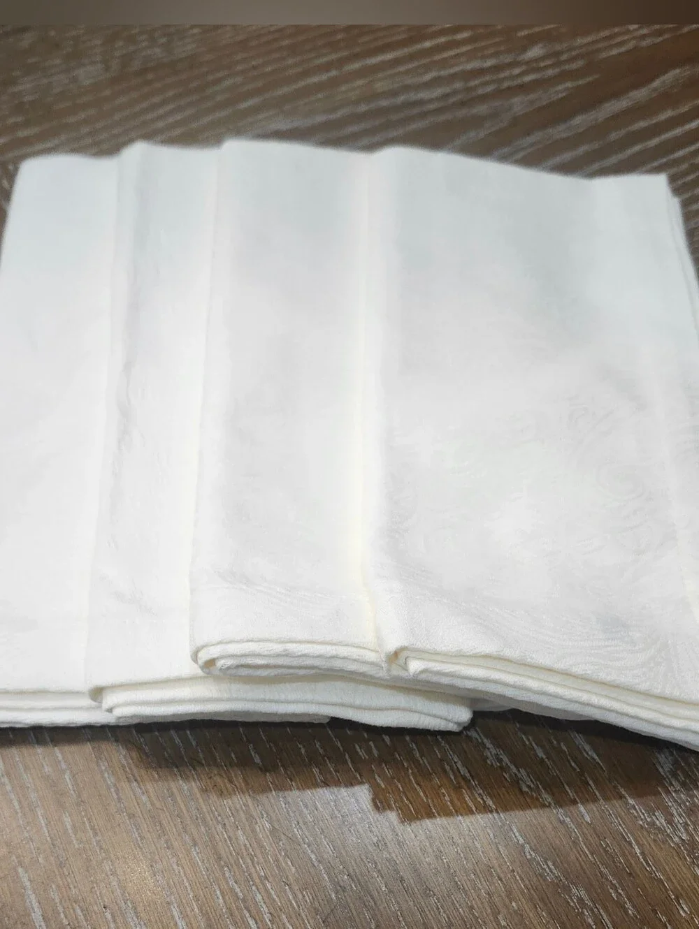 WATERFORD Fine Linens Ivory Woven Jacquard Napkin Set of 4 Formal Fall Unused